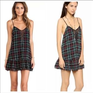 Red tempting dress plaid